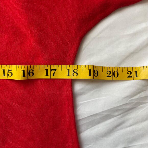 J Jill Red Short Sleeve V-Neck Knit Shirt Size Small Women’s - Picture 10 of 11